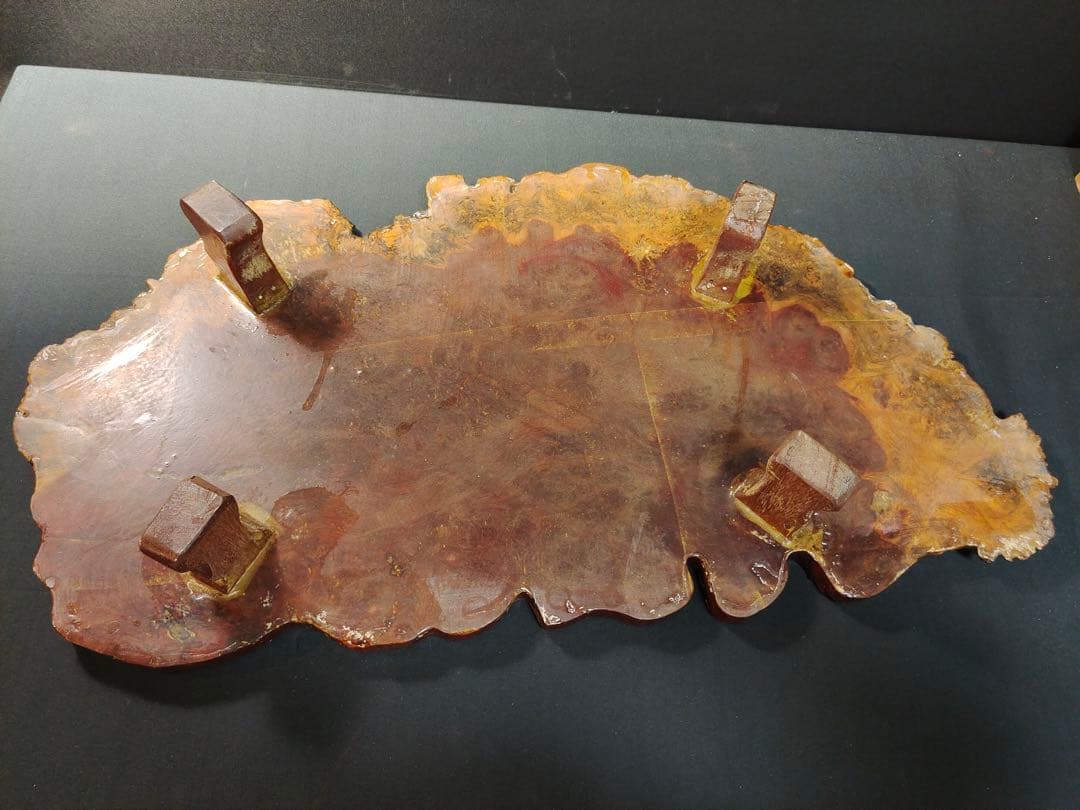 一枚板のテーブル 花梨 瘤 玉杢 葡萄杢 茶台 花台 盆栽台 飾台 無垢 和室