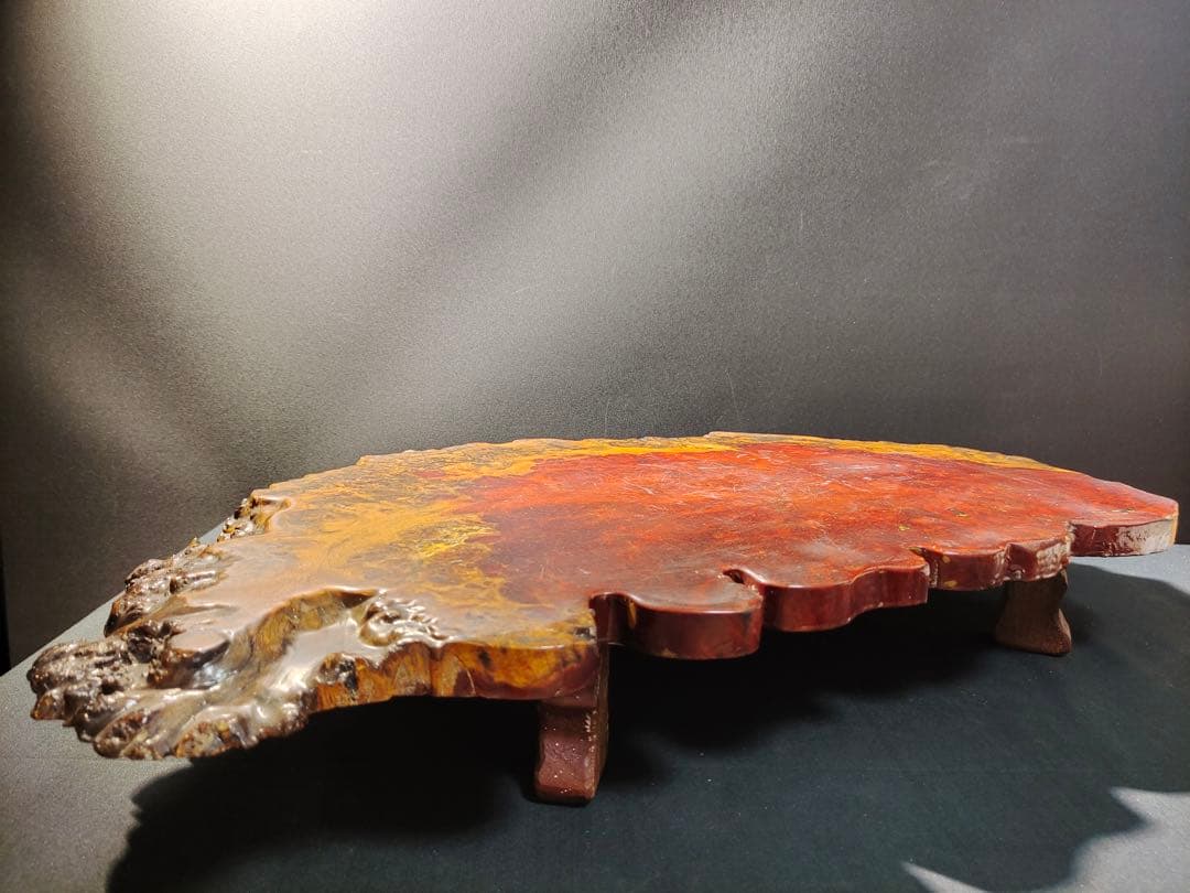 一枚板のテーブル 花梨 瘤 玉杢 葡萄杢 茶台 花台 盆栽台 飾台 無垢 和室