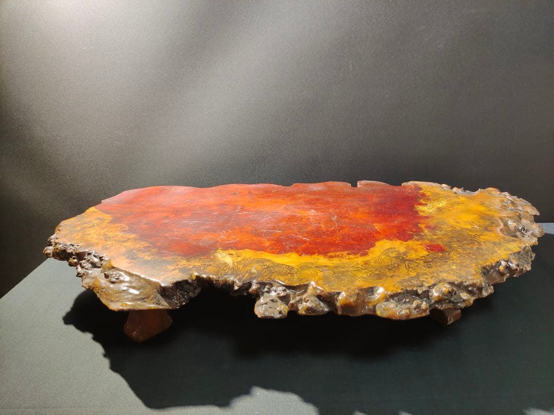 一枚板のテーブル 花梨 瘤 玉杢 葡萄杢 茶台 花台 盆栽台 飾台 無垢 和室