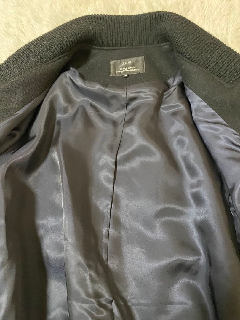 23区 ブルゾン ラムレザー コンビスタジャン レザージャケット　L