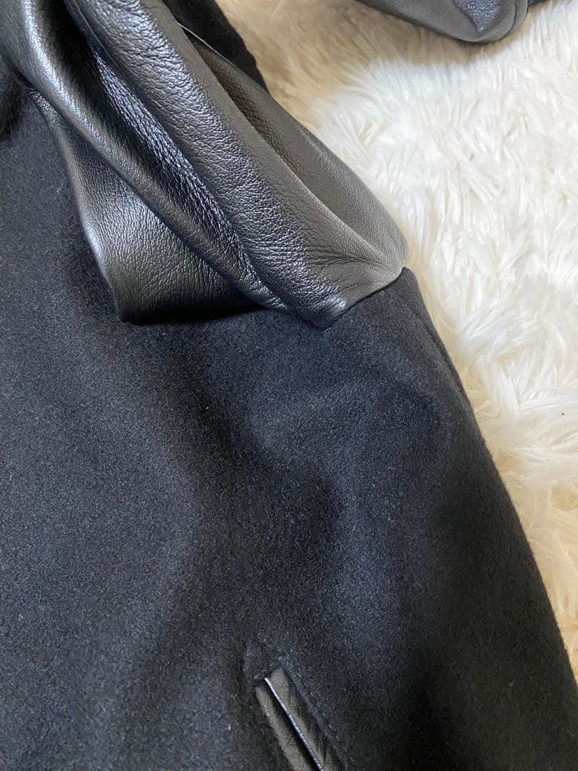 23区 ブルゾン ラムレザー コンビスタジャン レザージャケット　L