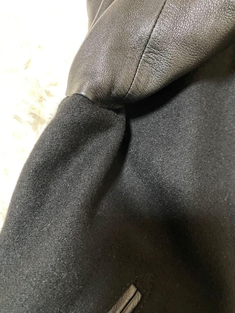 23区 ブルゾン ラムレザー コンビスタジャン レザージャケット　L