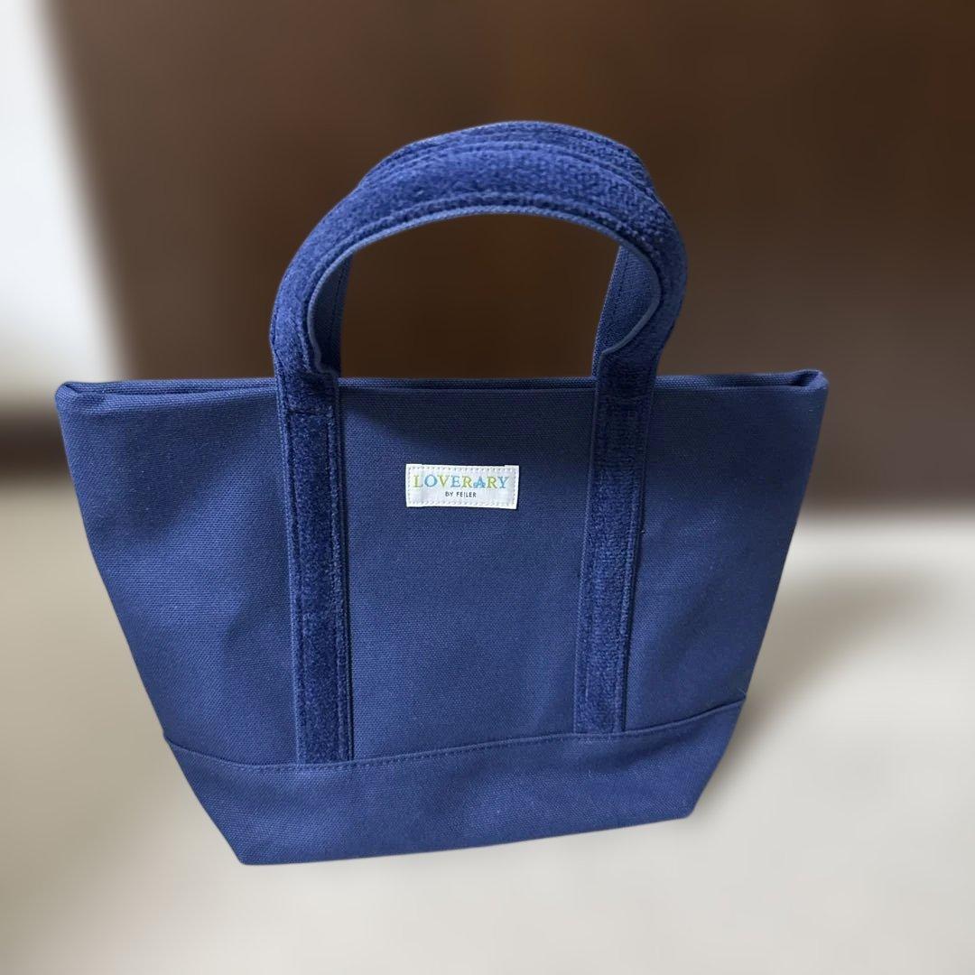 新品未使用　フェイラー　テディ　 ネイビー トートバッグ クマ刺繍