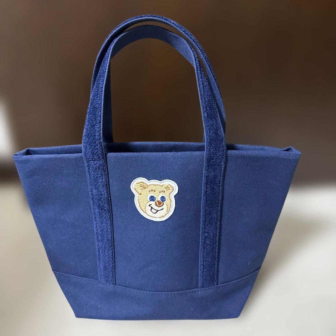新品未使用　フェイラー　テディ　 ネイビー トートバッグ クマ刺繍