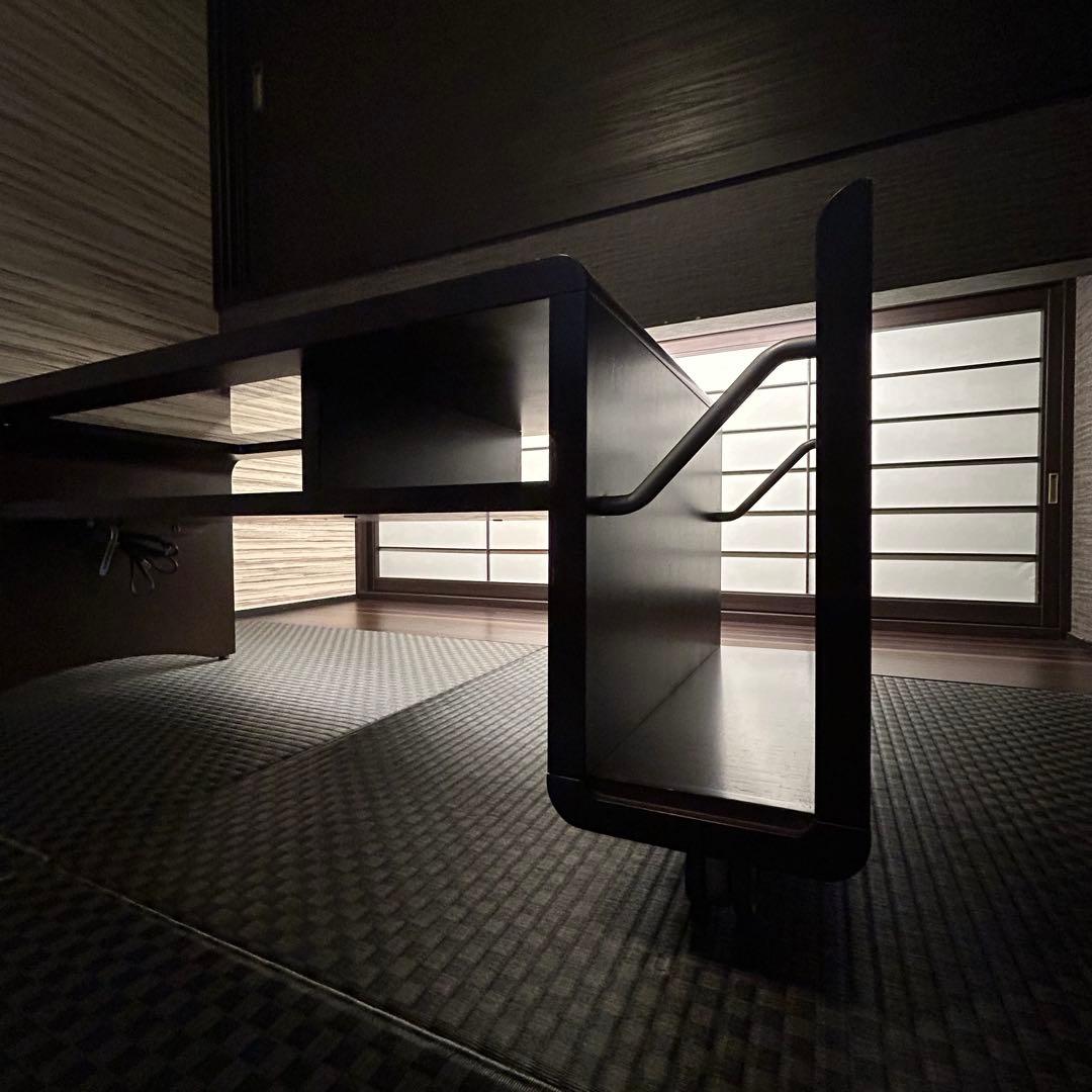 ꧁カリモク家具 karimoku꧂ キャスター&コンセント付ガラステーブル