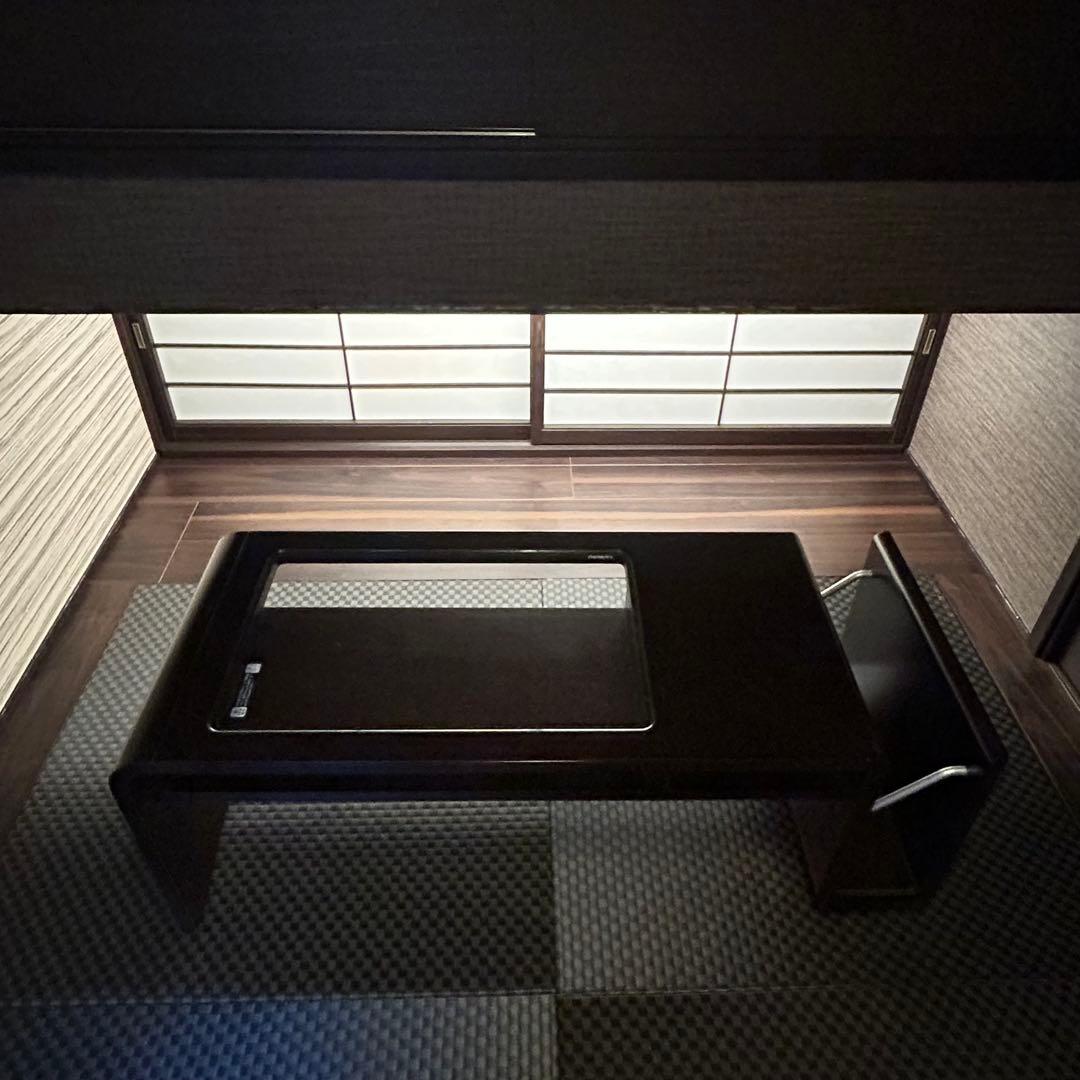 ꧁カリモク家具 karimoku꧂ キャスター&コンセント付ガラステーブル