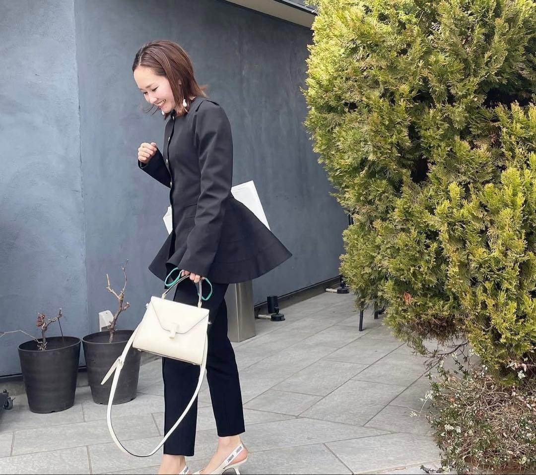 Miu♡ BLUELEA ブルレア ペプラムジャケット ノーカラー S 黒