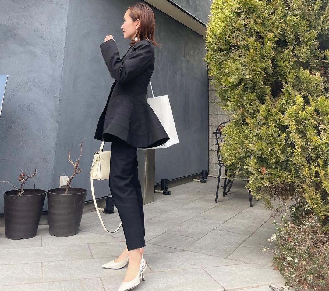 Miu♡ BLUELEA ブルレア ペプラムジャケット ノーカラー S 黒