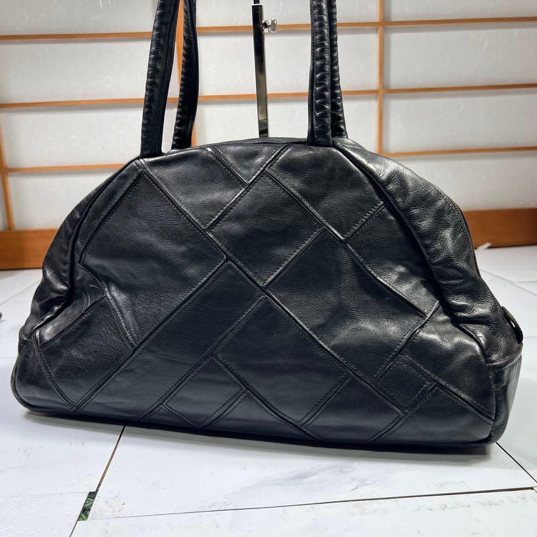 Jas-M.B. レザー ボストンバッグ トートバッグ ブラック 本革