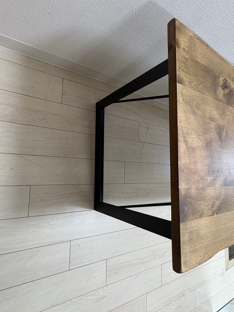 【大阪府茨木市引取限定】和モダン W110 天然木ローテーブル アンセム