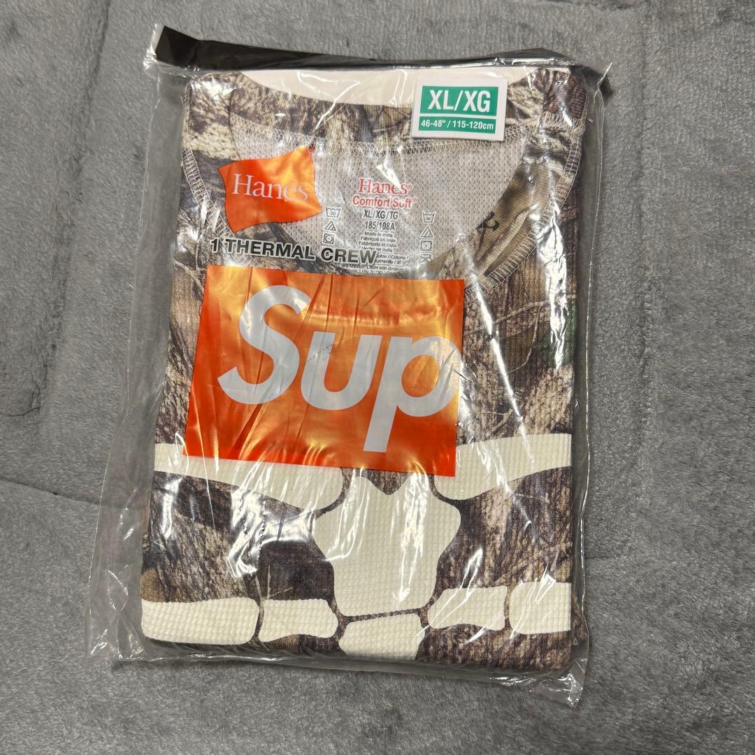 Supreme Hanes Bones Thermal Crew リアルツリー