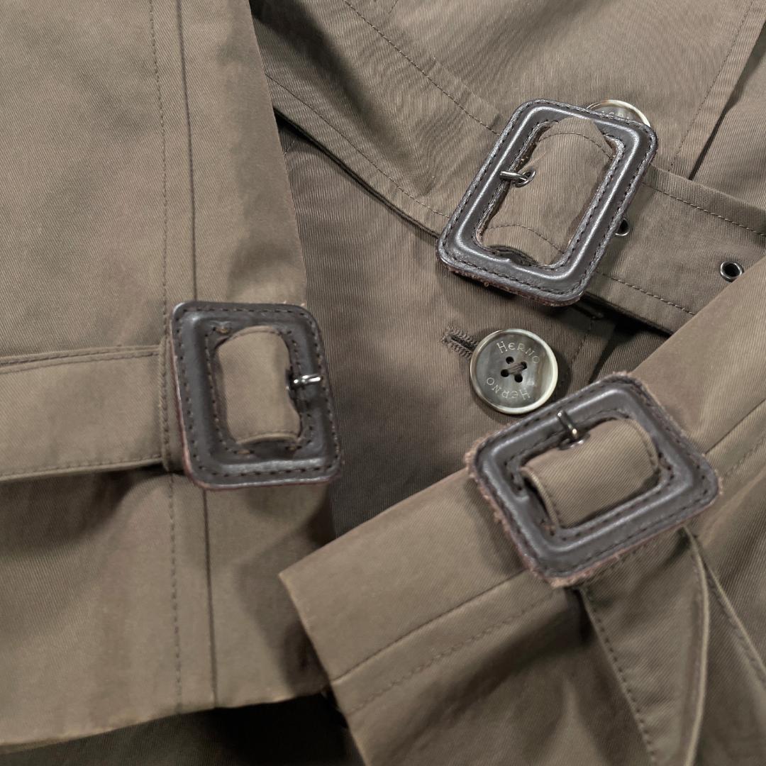 良品✨ HERNO ダウンライナー付 トレンチコート イタリア製 44 カーキ