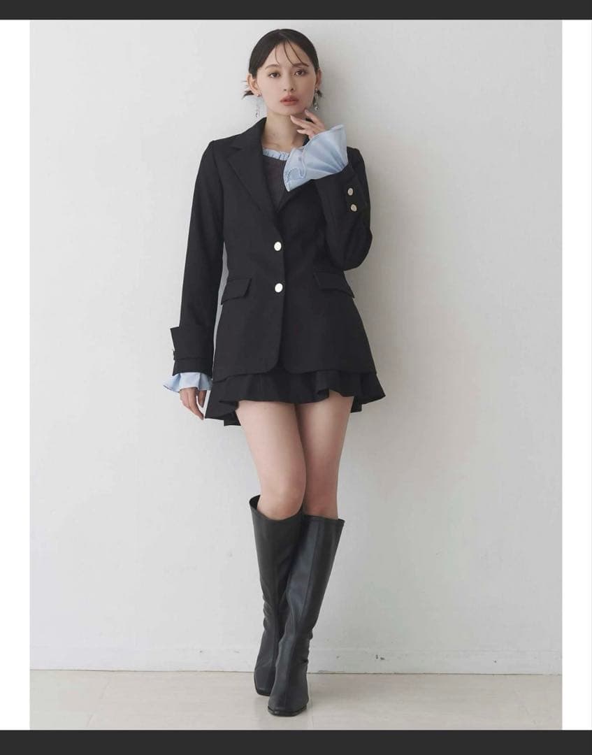 MERCURYDUO フィットアンドフレアジャケット M ブラック