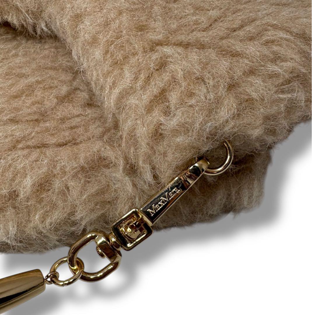 【美品】Max Mara テディ ミトン カシミヤ混　ベージュ ブラウン