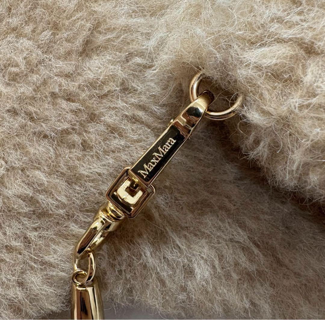 【美品】Max Mara テディ ミトン カシミヤ混　ベージュ ブラウン