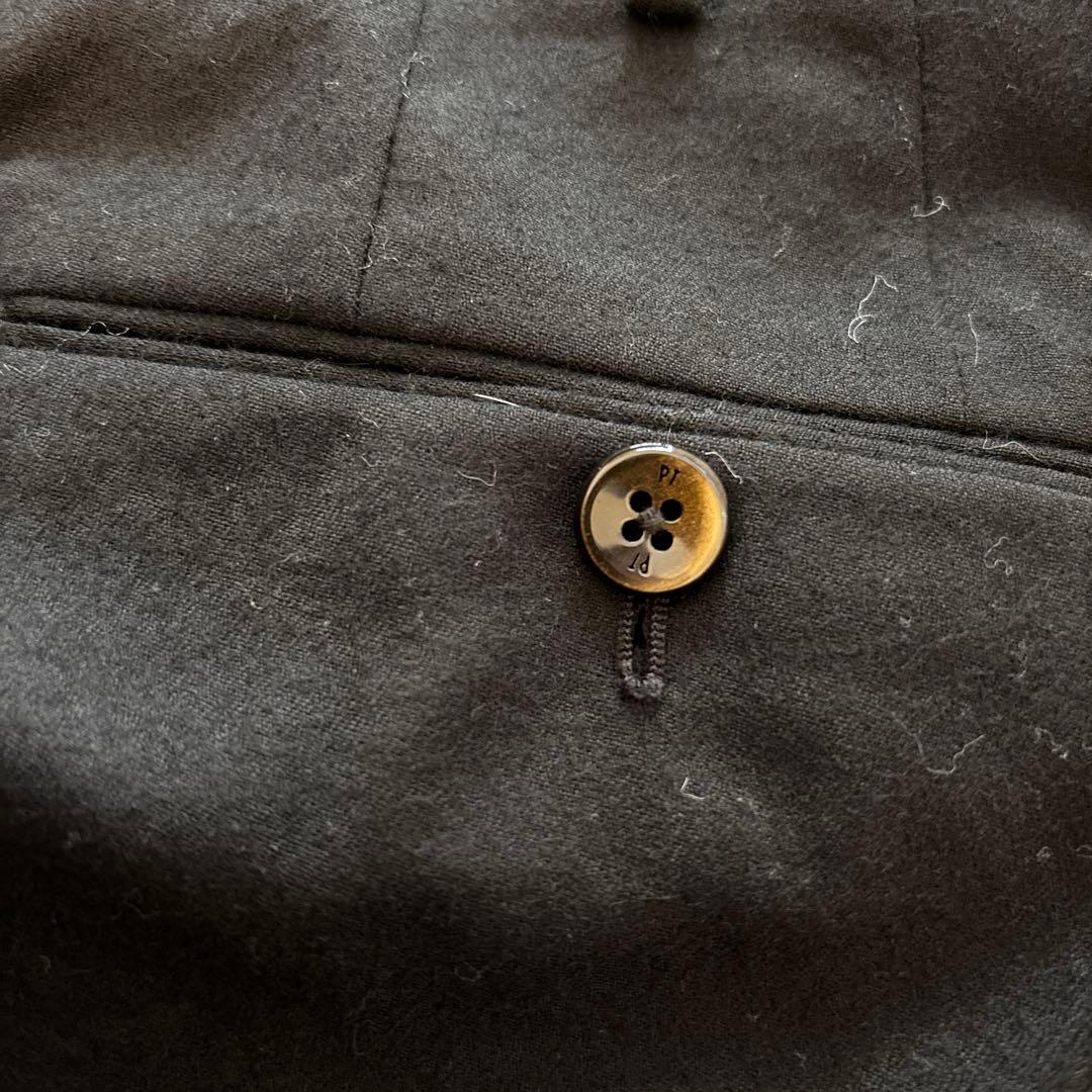 TORINO PT 毛98%ブラック スラックス Lサイズ　48