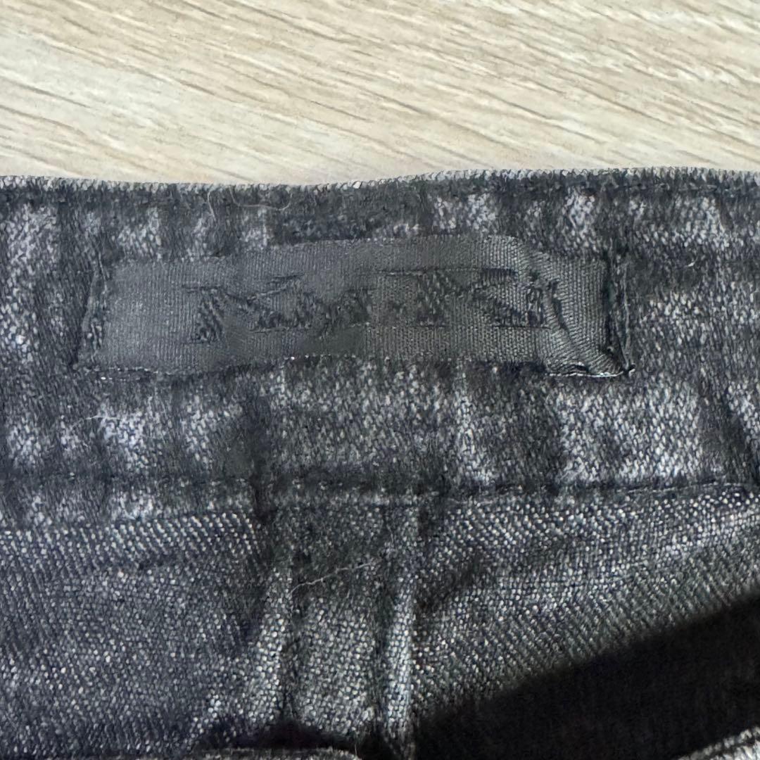 希少kmrii ケムリスタッズ装飾 ブラックデニムショートパンツ　ストーン付き