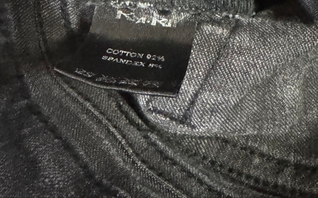 希少kmrii ケムリスタッズ装飾 ブラックデニムショートパンツ　ストーン付き