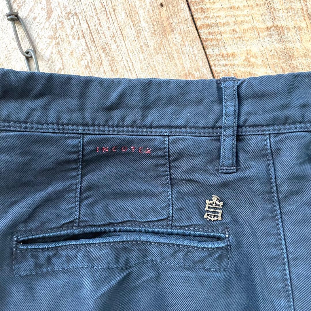 【極美品】INCOTEX SLACKS テーパード コットン スラックス パンツ