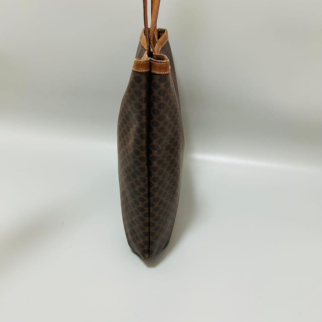 CELINE セリーヌ マカダム柄 PVC×レザー トートバッグ 肩掛け◎