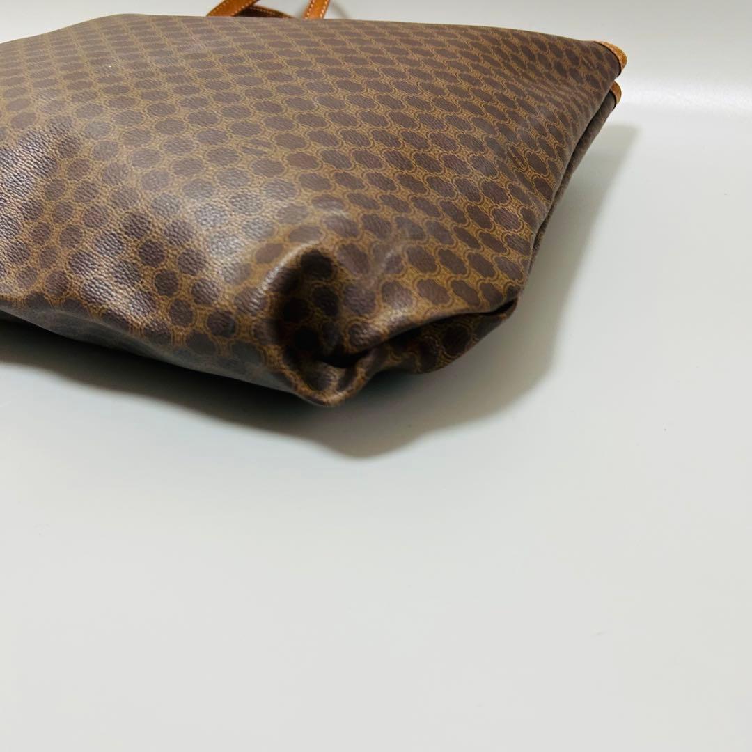 CELINE セリーヌ マカダム柄 PVC×レザー トートバッグ 肩掛け◎