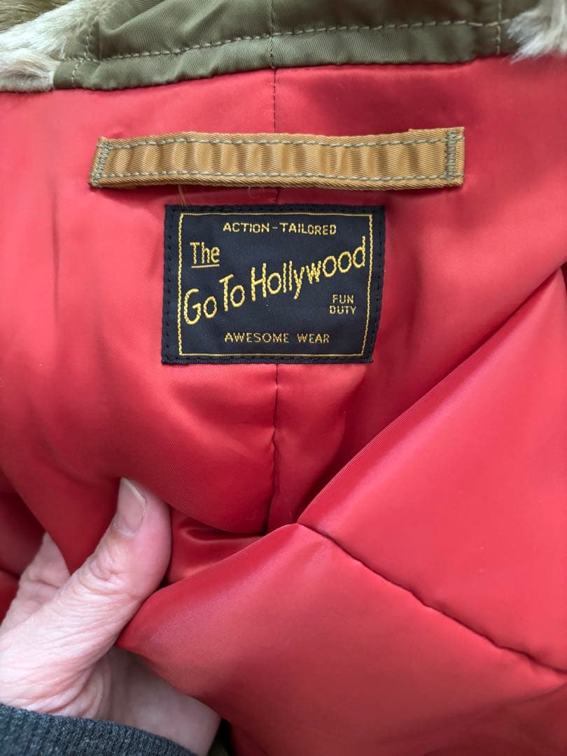 gotohollywood ミリタリーサテンフライトジャケット