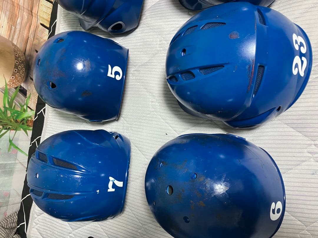 バッター用ヘルメット 8個セット 青