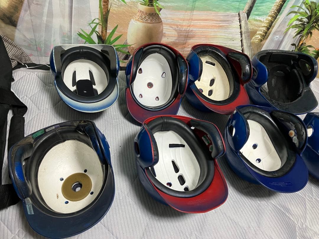 バッター用ヘルメット 8個セット 青