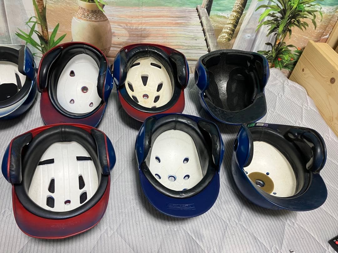バッター用ヘルメット 8個セット 青