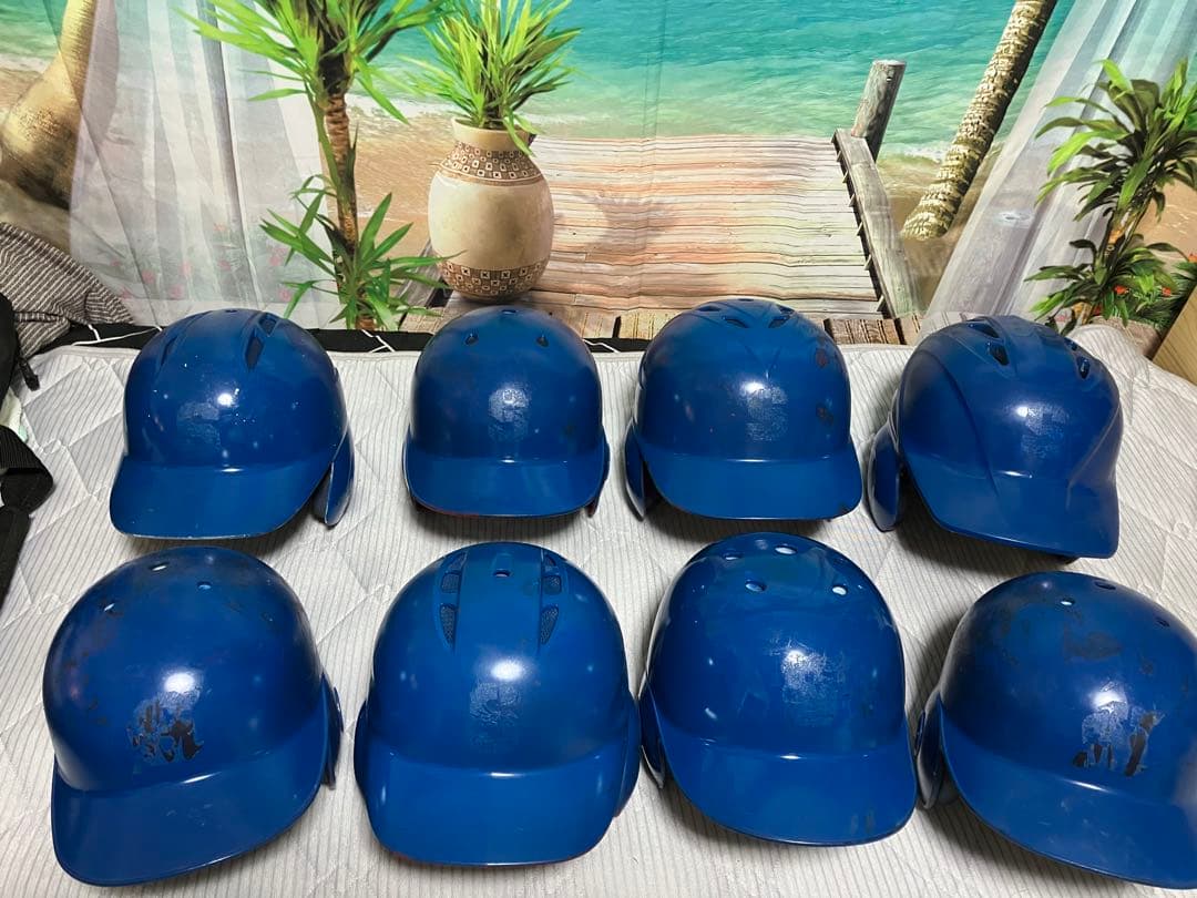 バッター用ヘルメット 8個セット 青