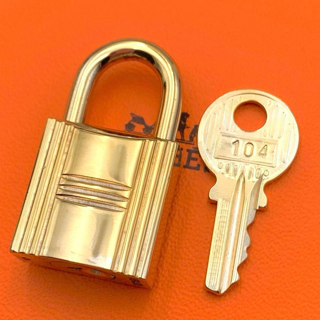 HERMES エルメス カデナ 104番 ゴールド 24Kメッキ 鍵付き 南京錠