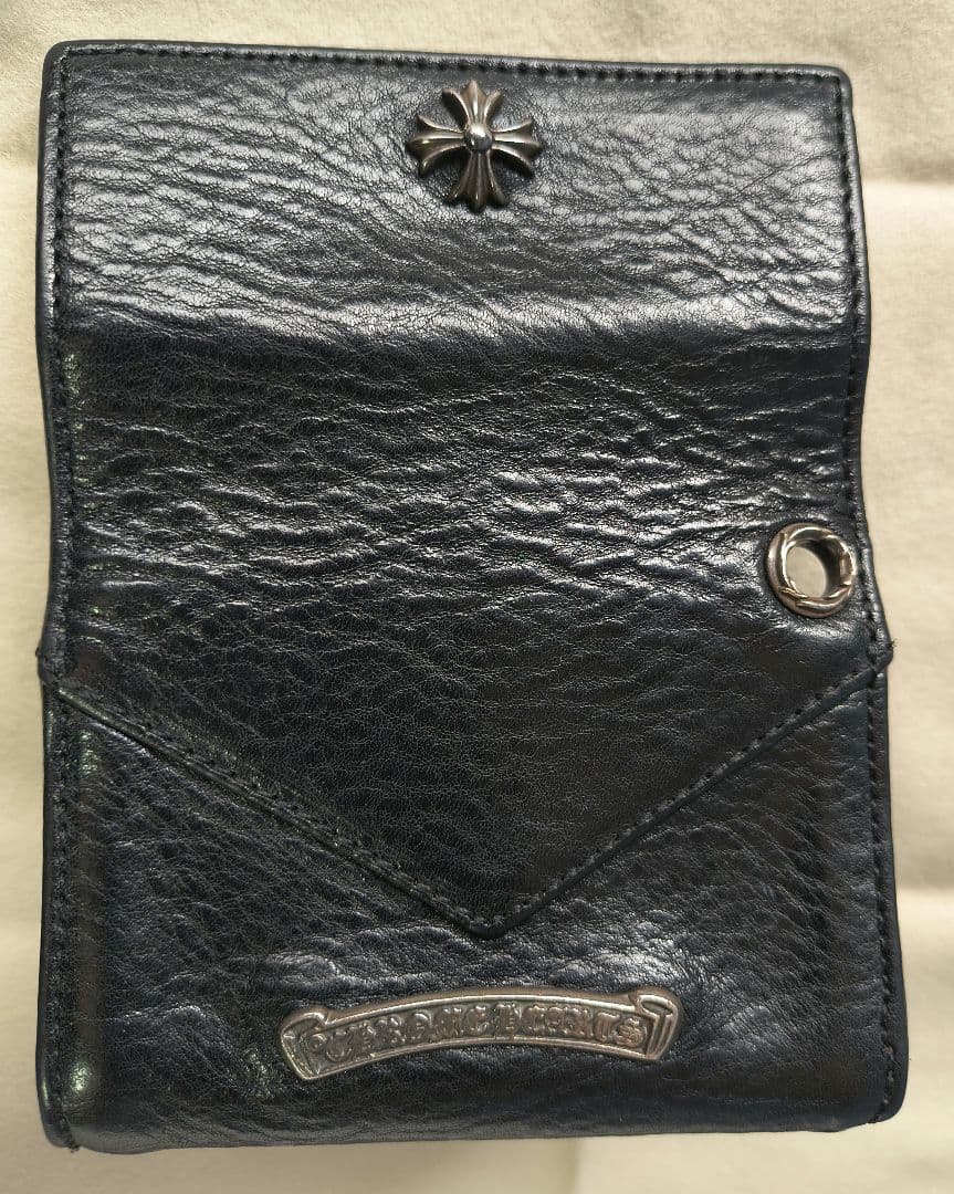 美品 Chrome Hearts クロムハーツ CHプラスボタン タイニー 財布
