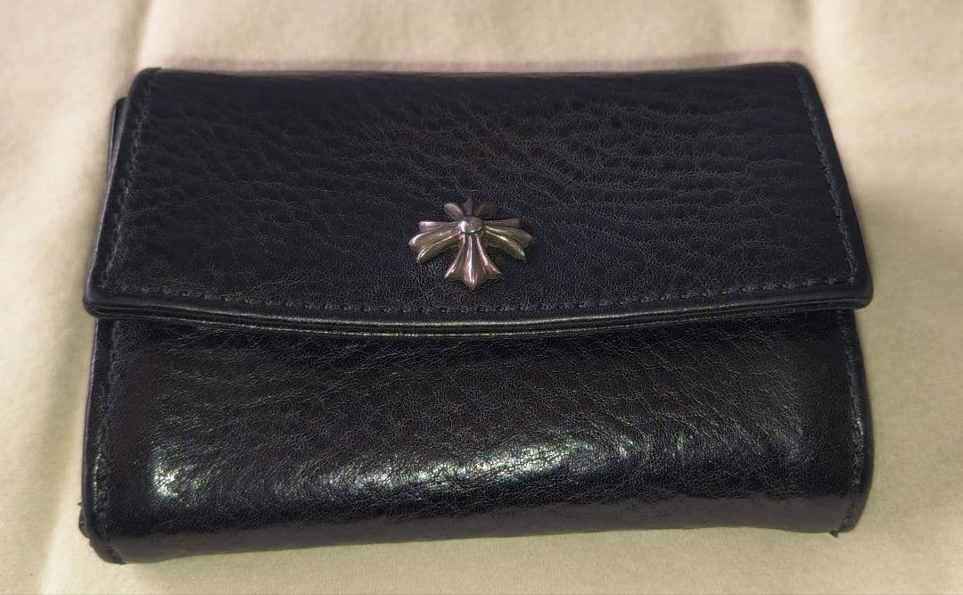 美品 Chrome Hearts クロムハーツ CHプラスボタン タイニー 財布