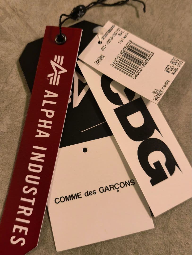 CDG x ALPHA WEAP JACKET ブラック