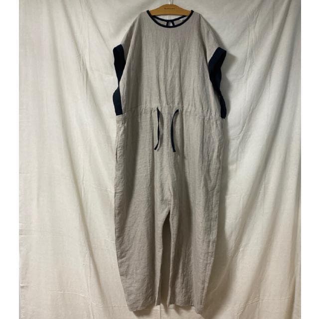 ito fukuoka リネン バックオープン オールインワン バイカラー