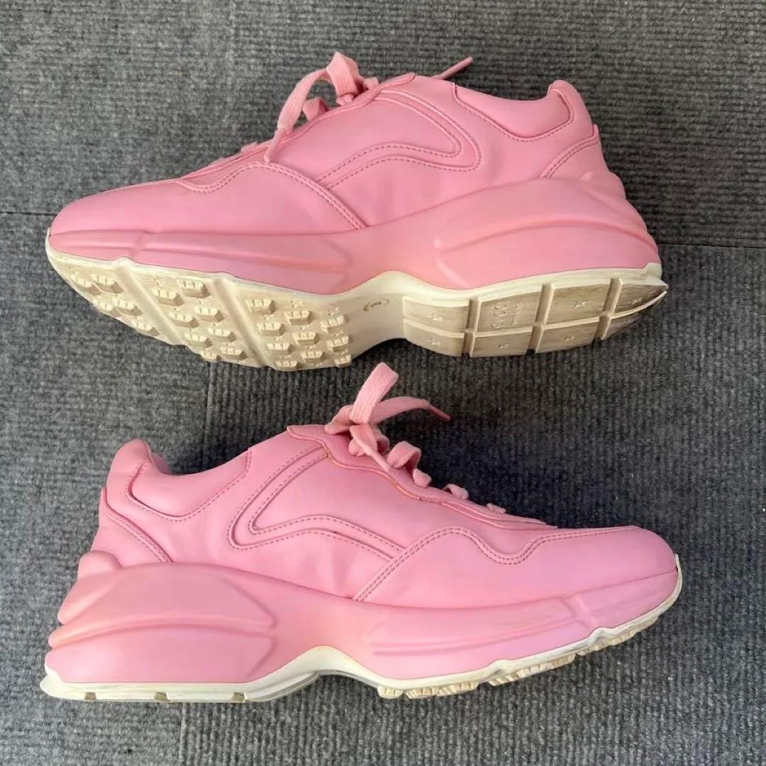 PHS　GUCCI レザースニーカー RHYTON ライトン