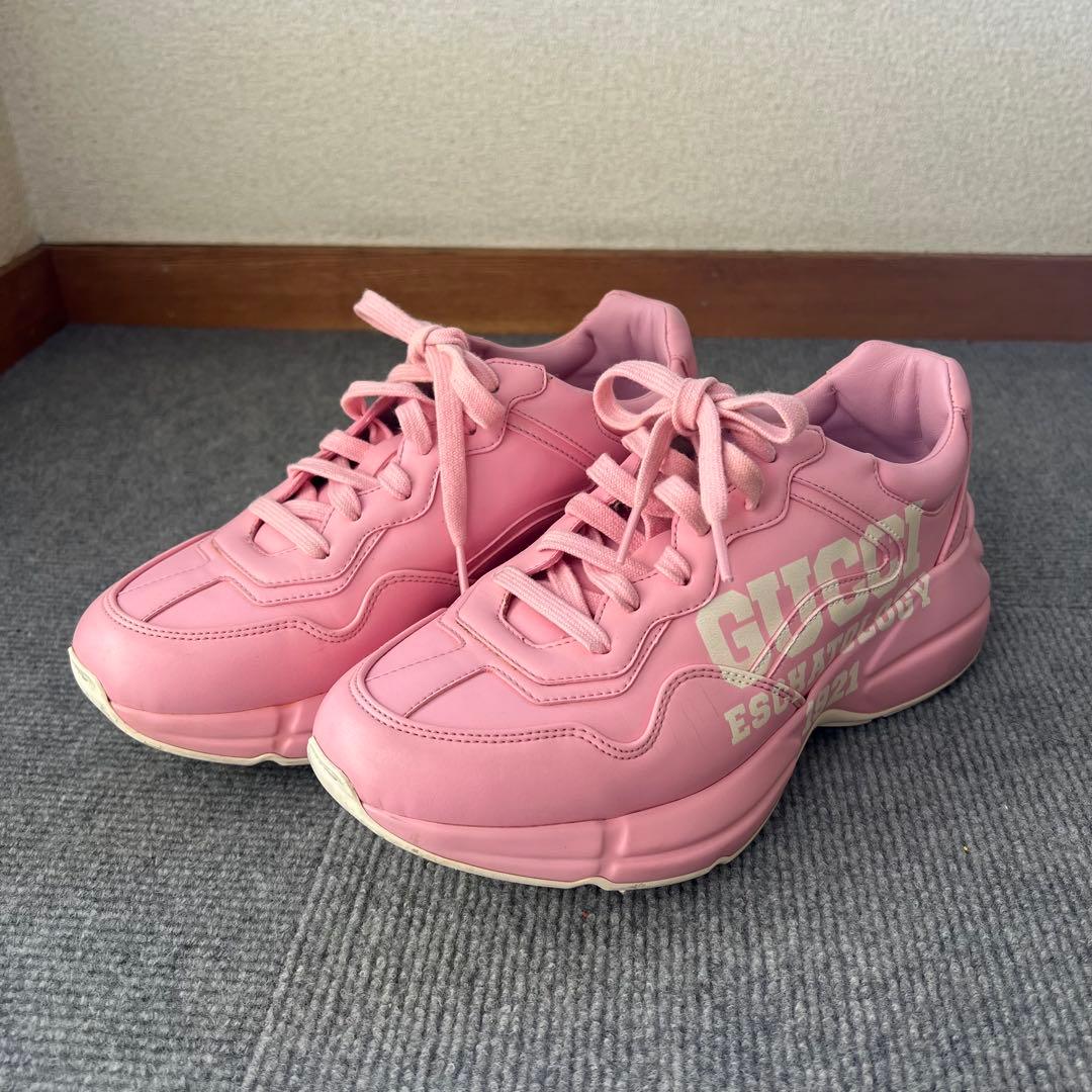 PHS　GUCCI レザースニーカー RHYTON ライトン