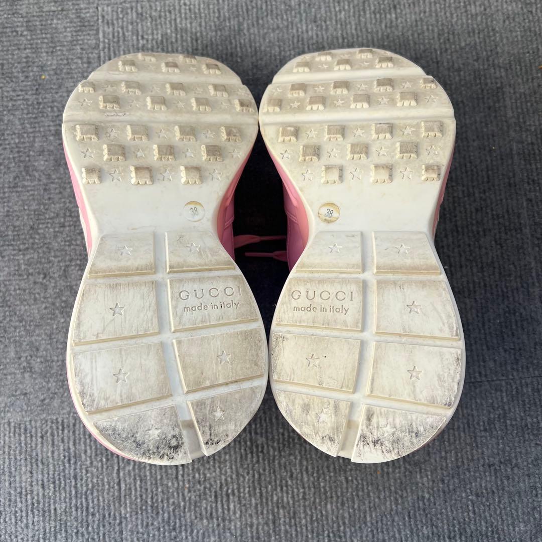 PHS　GUCCI レザースニーカー RHYTON ライトン