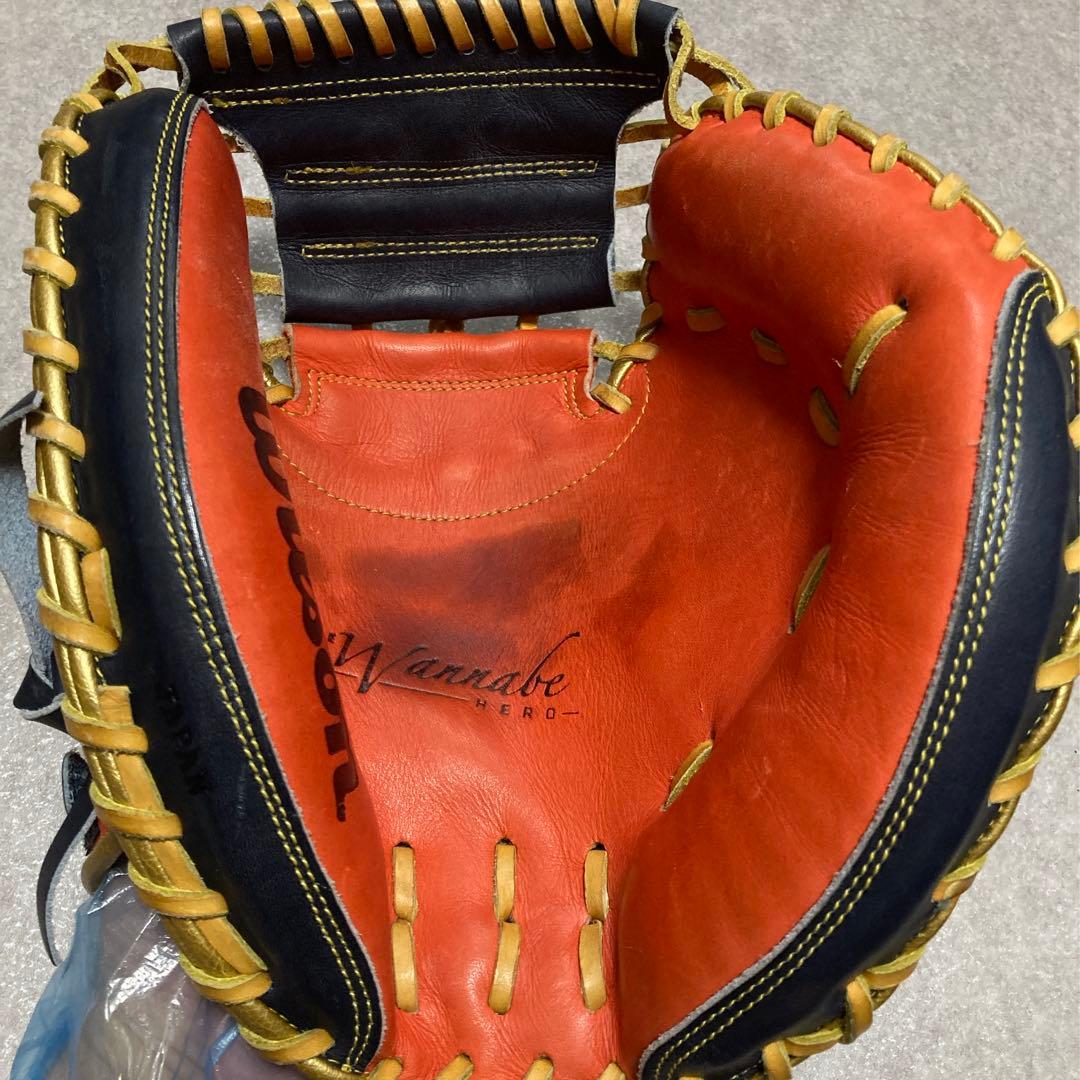 ウィルソン ワナビーヒーロー 一般 大人用 軟式 野球 キャッチャーミット 良品