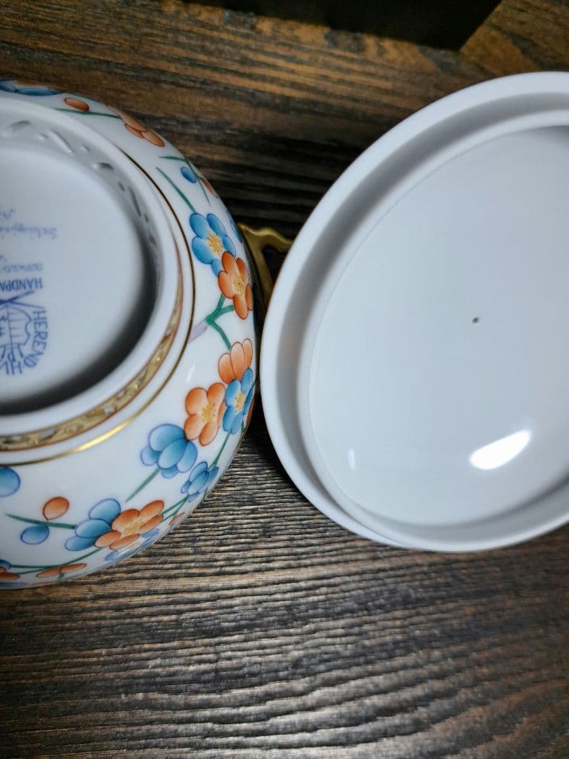 新品　ヘレンド　　　上海蓋つきカバードボール　　　マンダリンボックス