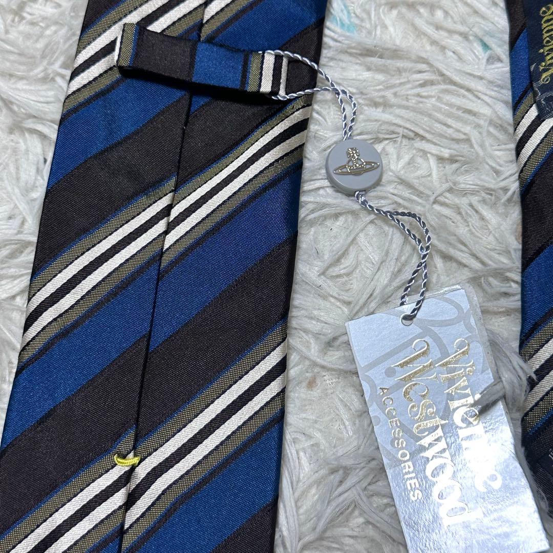 新品未使用タグ付　ヴィヴィアンウエストウッド　ネクタイ ストライプ　ビッグオーブ