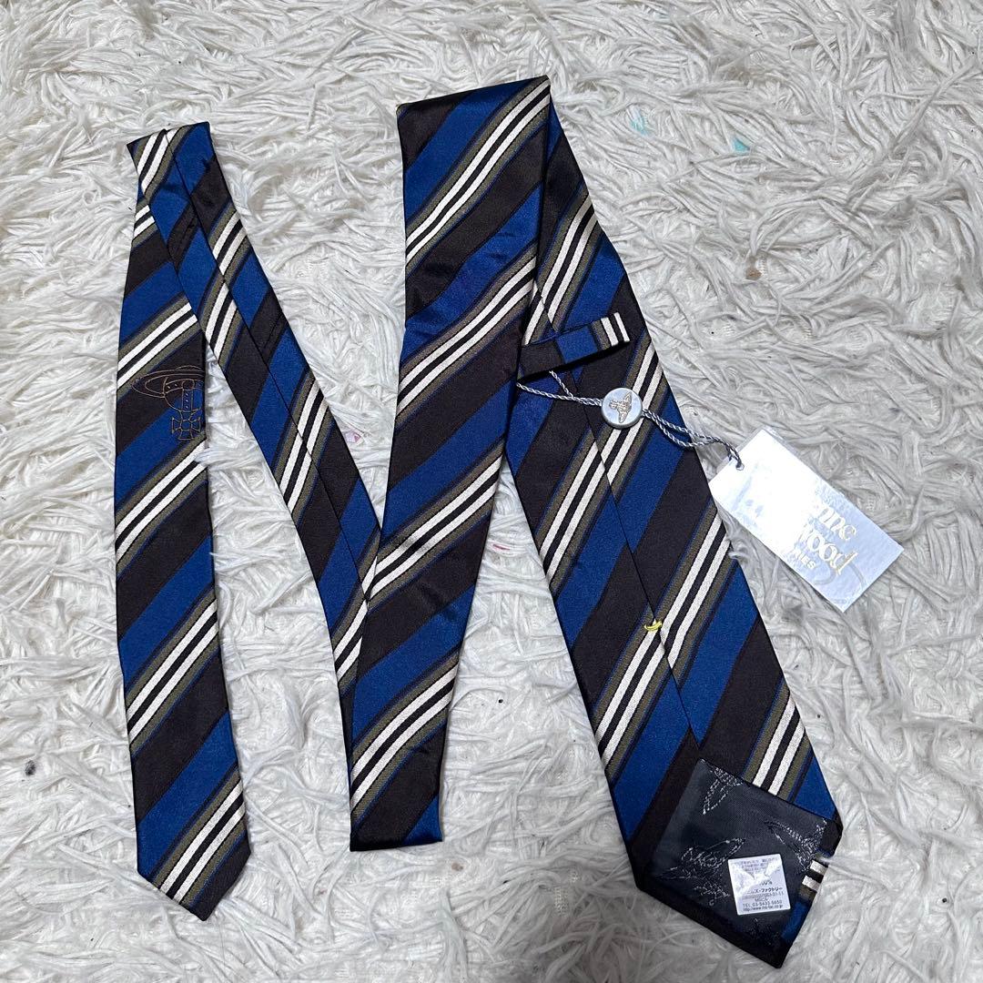 新品未使用タグ付　ヴィヴィアンウエストウッド　ネクタイ ストライプ　ビッグオーブ
