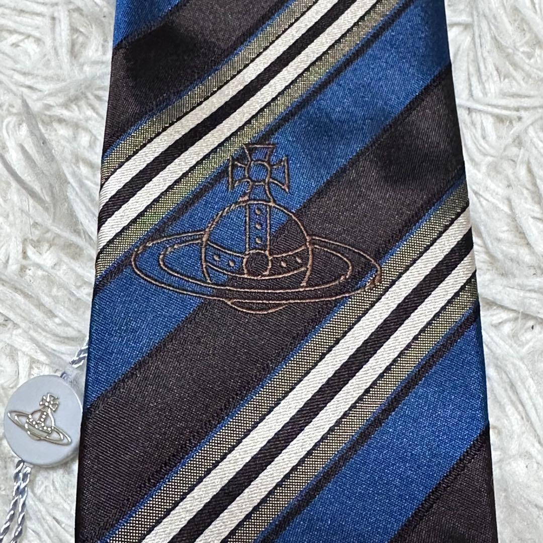 新品未使用タグ付　ヴィヴィアンウエストウッド　ネクタイ ストライプ　ビッグオーブ