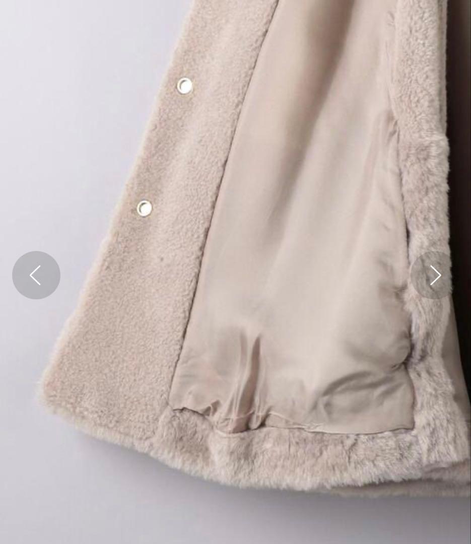 未使用　美品　ユナイテッドアローズ　ボア マントコート　【タグ付き】