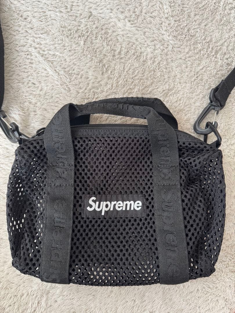 バッグ Supreme Mesh Mini Duffle Bag Black 25SS