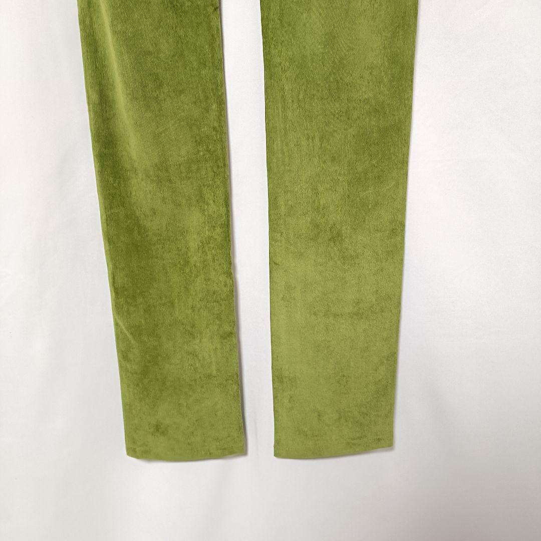 ​美品 CHERVO シェルボ ゴルフパンツ コーデュロイ レディース 38 緑
