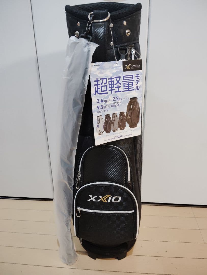 XXIO 超軽量 9.5インチ キャディバッグ GGC-X161 BKチェック