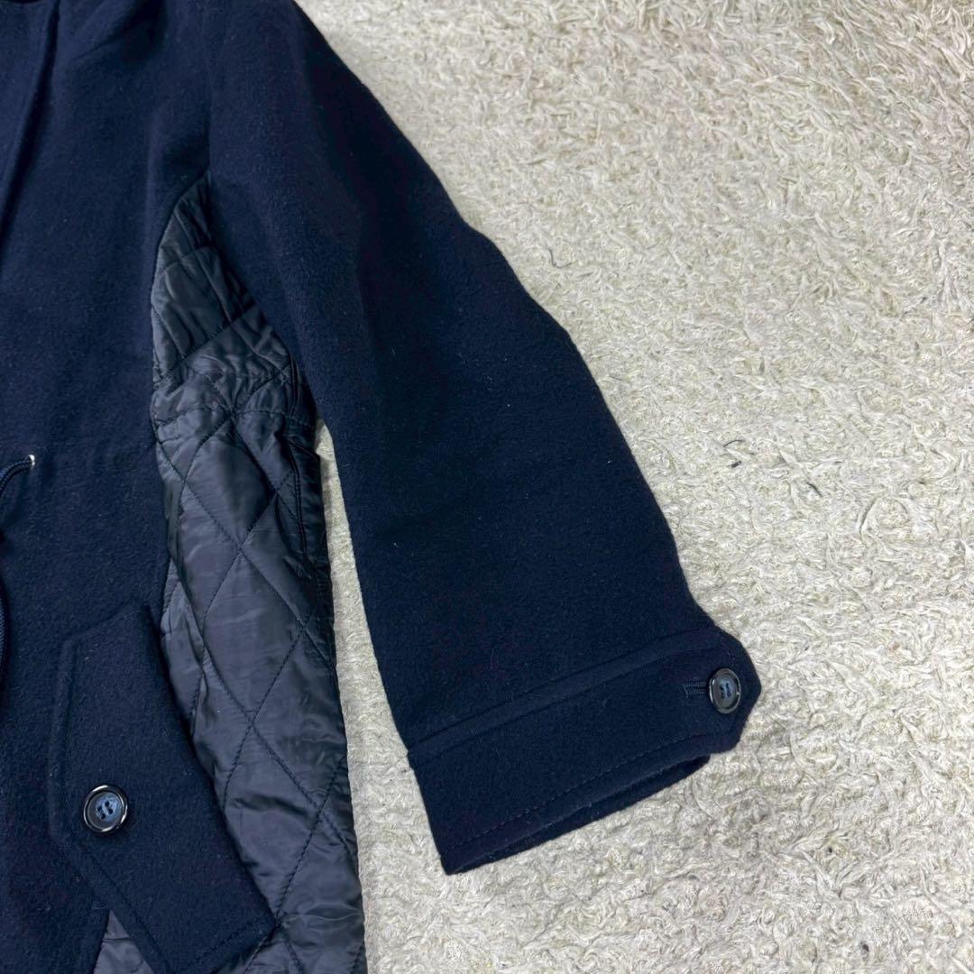 レリアン ロングコート ウール キルティング 切替 フード ドローコード 9
