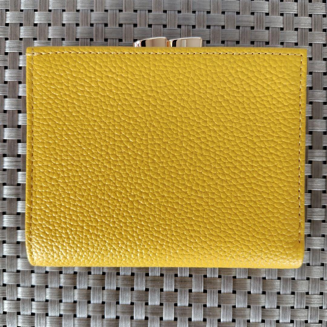 【皇居】二つ折り財布＆ミラーセット 黄色 イエロー
