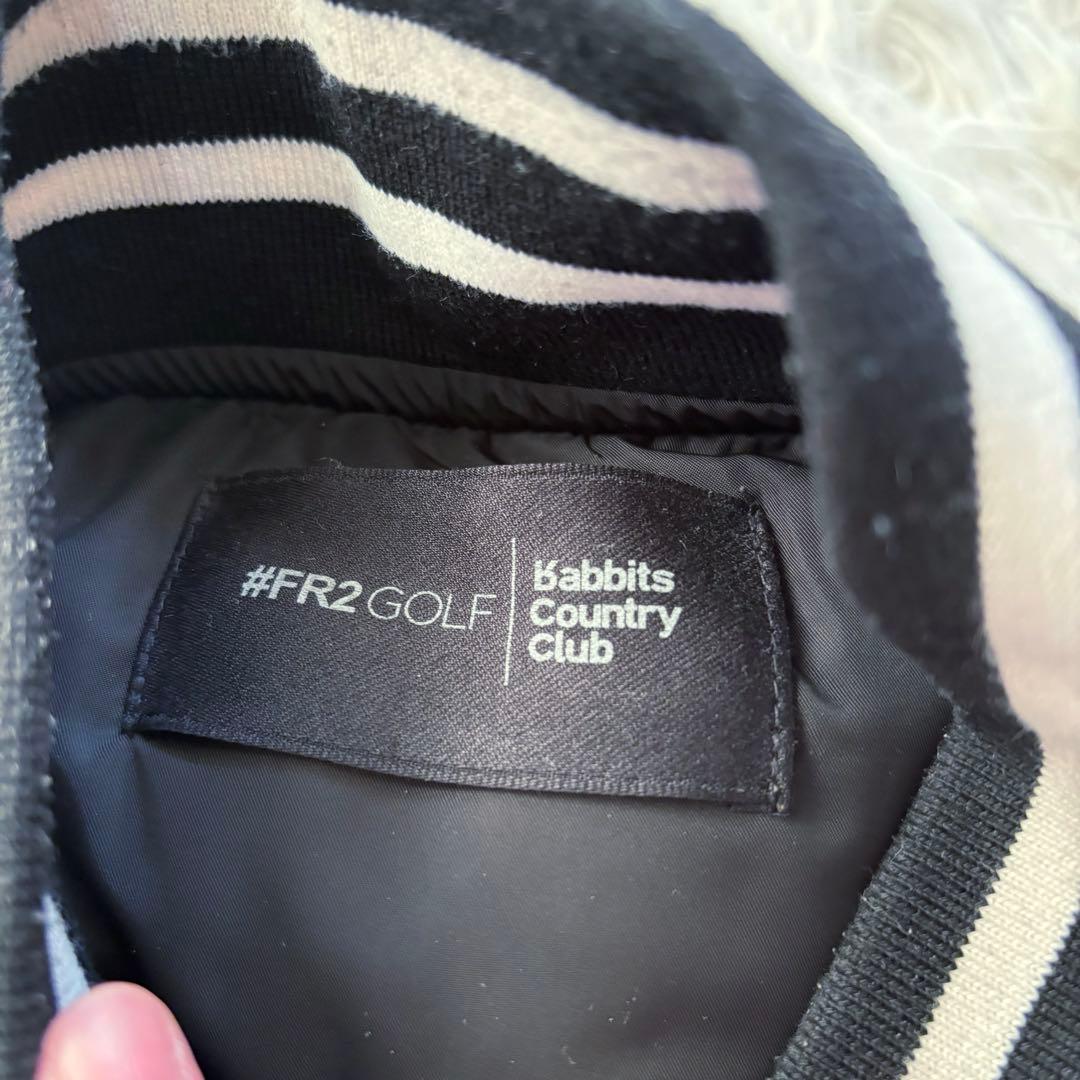 激レア FR2ゴルフ ブルゾン ma1 ダウン 中綿 ブラック 刺繍